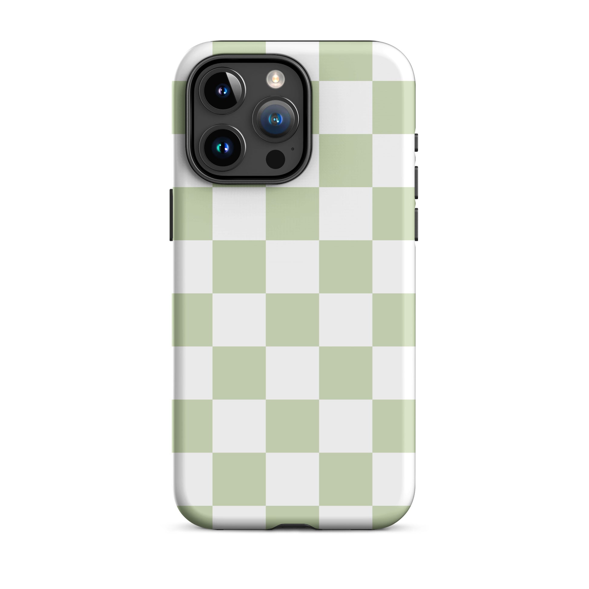 Pastel Green Checkered iPhone Case iPhone 15 Pro Max Matte