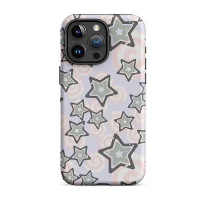 Y2K Gray Star iPhone Case Matte iPhone 15 Pro Max