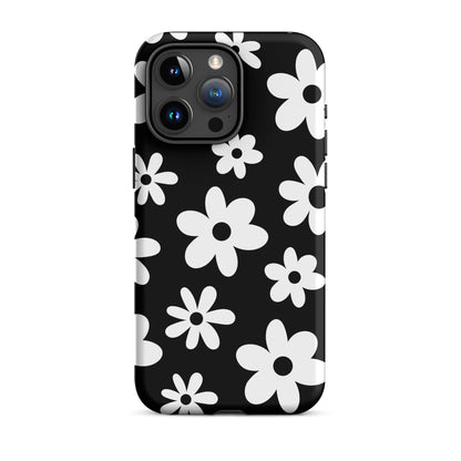 Black Flower Power iPhone Case