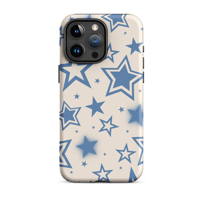 Beige & Blue Stardust iPhone Case