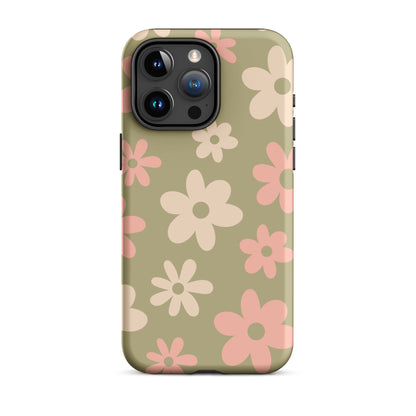 Green Flower Power iPhone Case