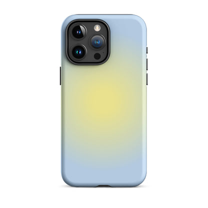 Yellow & Blue Aura iPhone Case