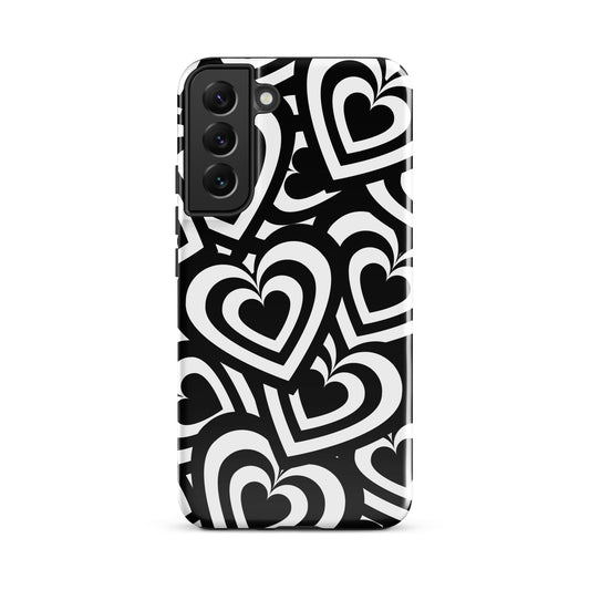 Black & White Hearts Samsung Case