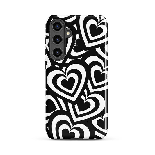 Black & White Hearts Samsung Case