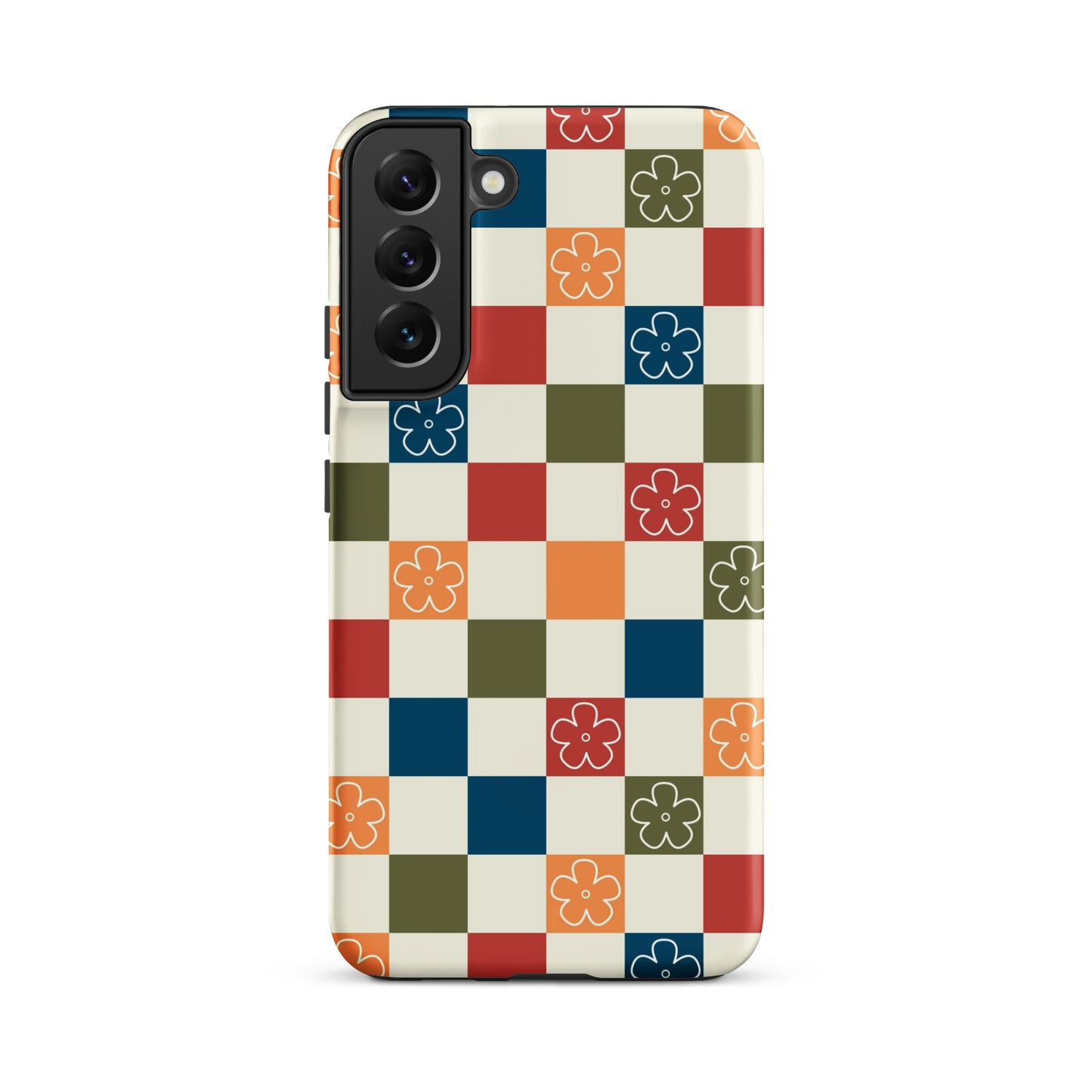 Vintage Flowers Checkered Samsung Case