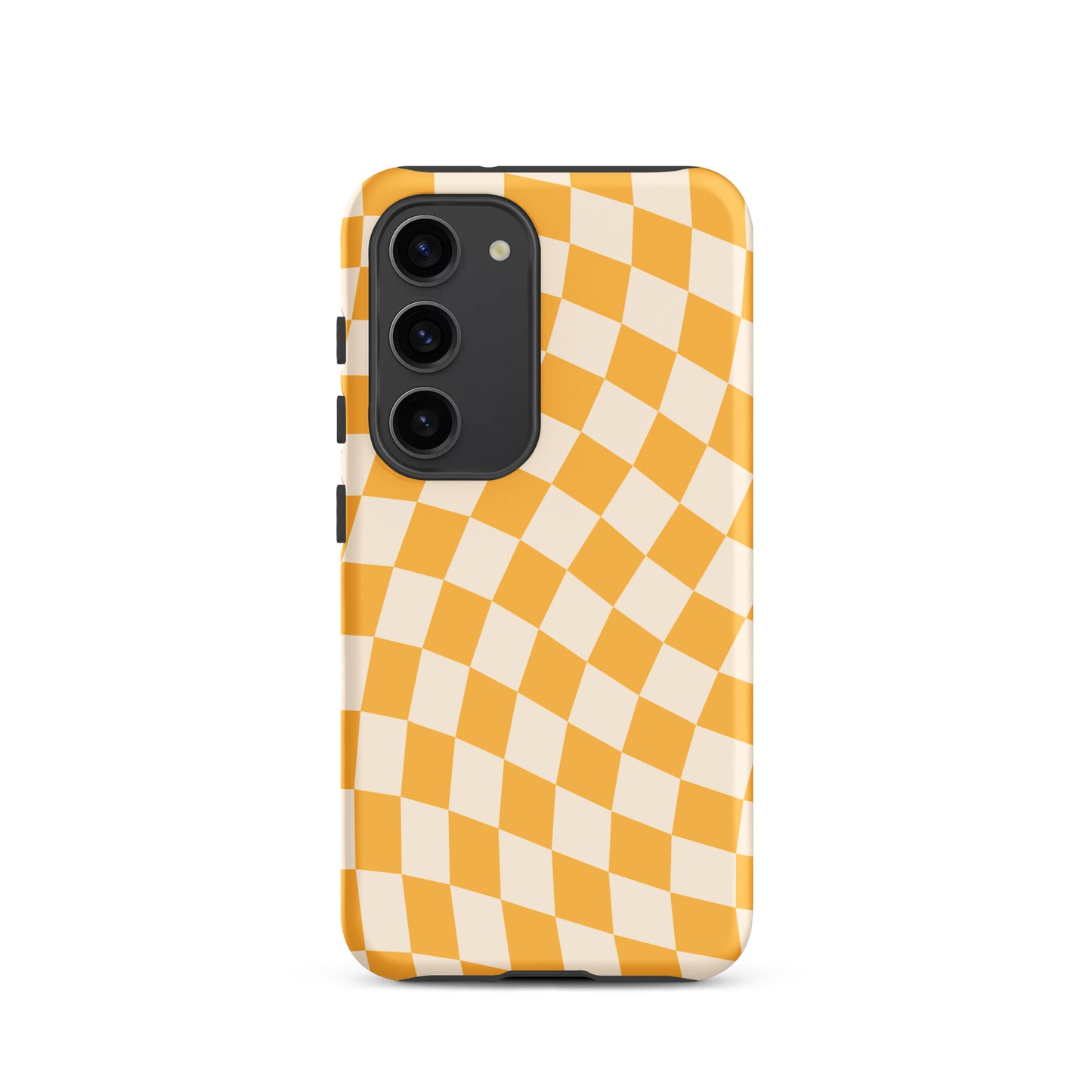 Yellow Wavy Checkered Samsung Case