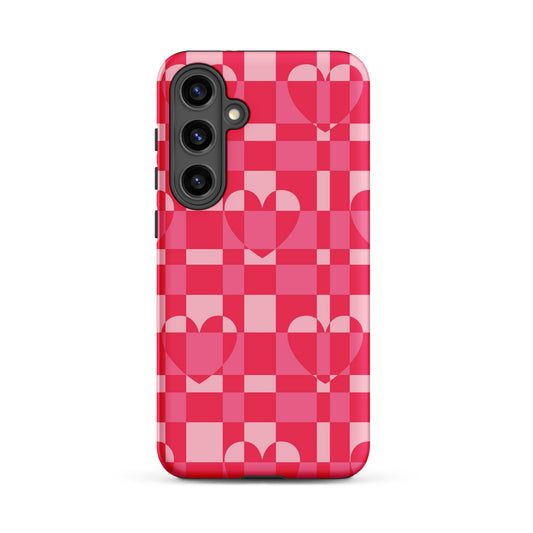 Hearts Checkered Samsung Case