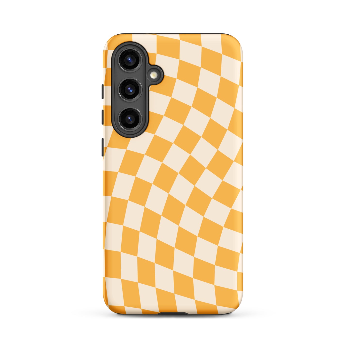 Yellow Wavy Checkered Samsung Case