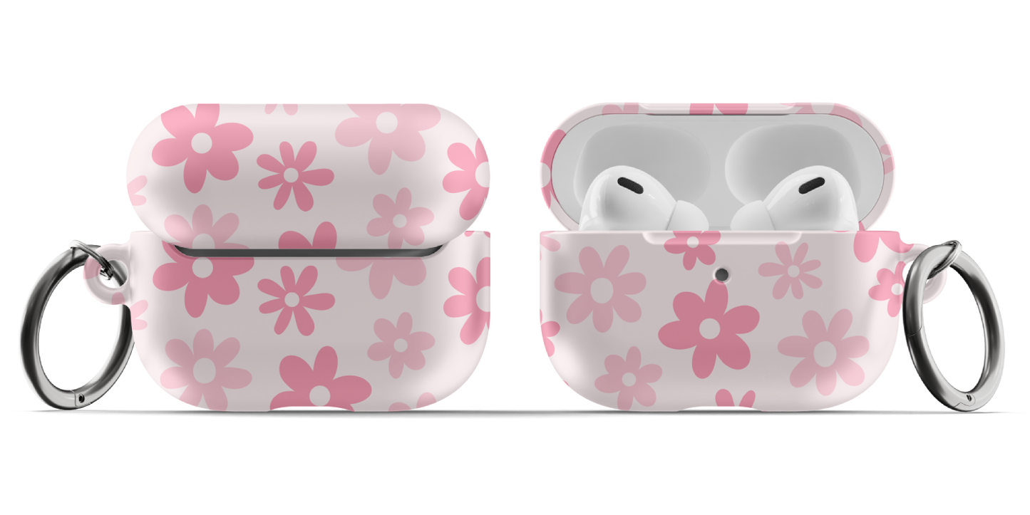 Pink Flower Power AirPods Case