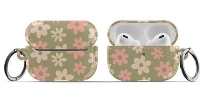 Green Flower Power AirPods Case