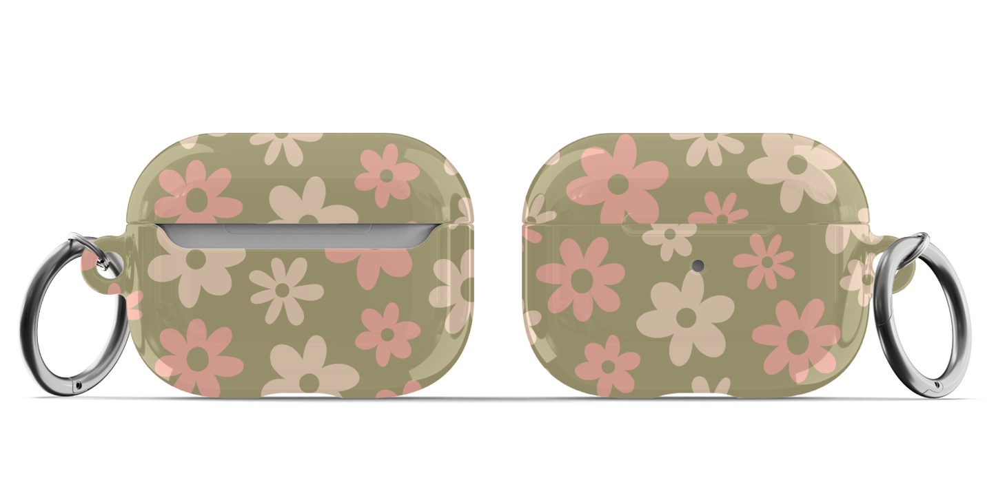 Green Flower Power AirPods Case