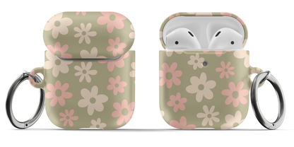 Green Flower Power AirPods Case