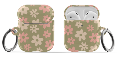 Green Flower Power AirPods Case