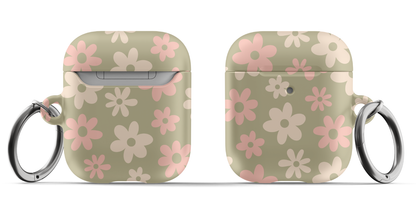 Green Flower Power AirPods Case