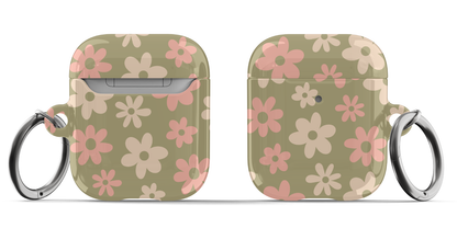 Green Flower Power AirPods Case